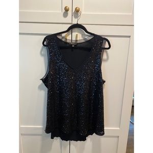 Black Sequin Tank Cupio Women 1X